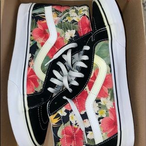 Mens Floral High Top Vans
